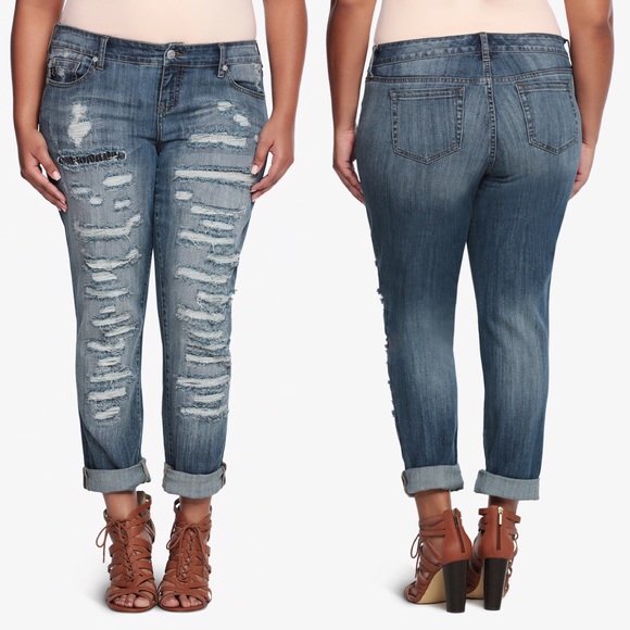 torrid Denim - Torrid premium distressed boyfriend jeans